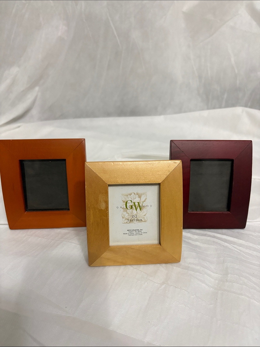 Wood Square Picture Frames bundle of 3